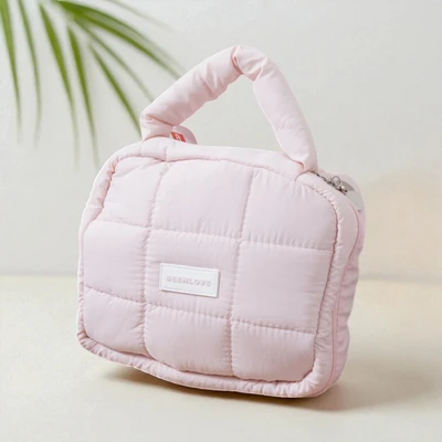 Gambar Ataru Pouch Puffy Dengan Kompartemen - Pink