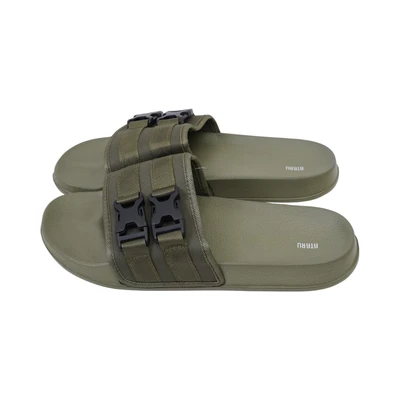 Gambar Ataru Sandal Pria Slides Buckle Strap Ukuran 44 - Hijau
