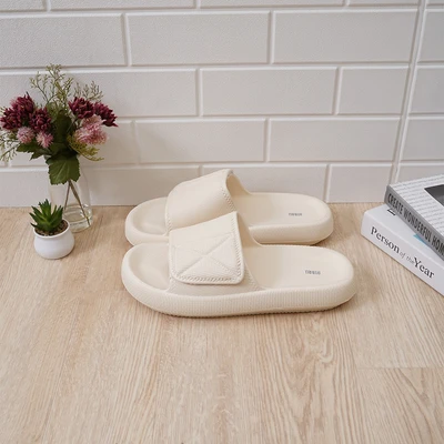 Gambar Ataru Ukuran 39/40 Sandal Slide Pattern Single Color - Krem Beige