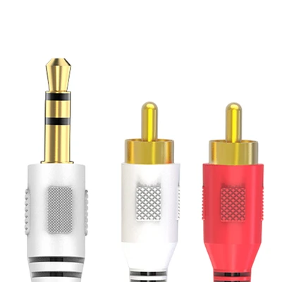 Gambar Sovox Kabel 2 RCA To Stereo 3.5 mm 2 Meter - Hitam