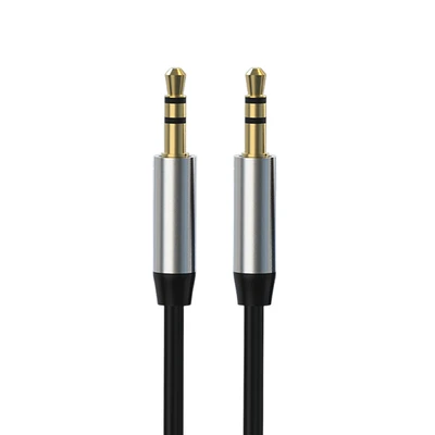 Gambar Sovox Kabel 3.5 mm To 3.5 mm 1.5 Meter - Hitam/Abu-Abu