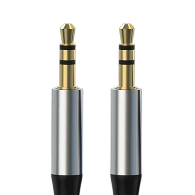 Gambar Sovox Kabel 3.5 mm To 3.5 mm 1.5 Meter - Hitam/Abu-Abu