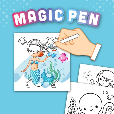 Gambar Kiddy Star Magic Book Mermaid - Biru