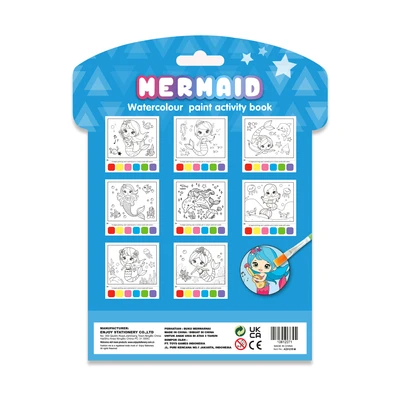 Gambar Kiddy Star Water Color Paint Book Mermaid - Biru
