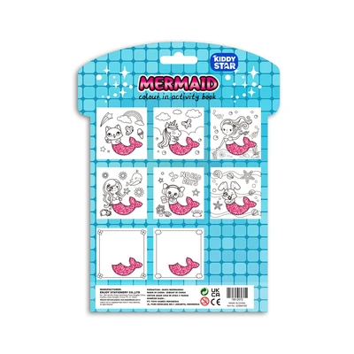 Gambar Kiddy Star Buku Mewarnai Mermaid - Biru