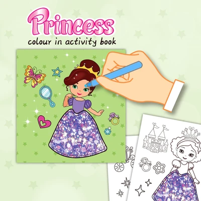 Gambar Kiddy Star Buku Mewarnai Princess - Hijau