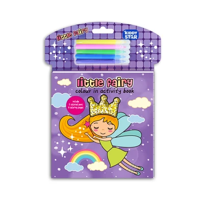 Gambar Kiddy Star Buku Mewarnai Little Fairy - Ungu