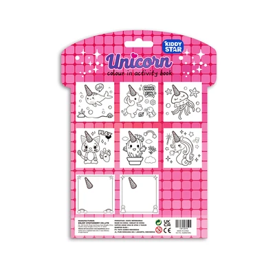 Gambar Kiddy Star Buku Mewarnai Unicorn - Pink