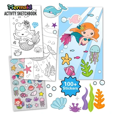 Gambar Kiddy Star My Activity Book Dengan Pop It Mermaid Tail - Pink