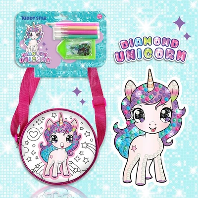 Gambar Kiddy Star Set Diamond Painting Cross Body Round Bag