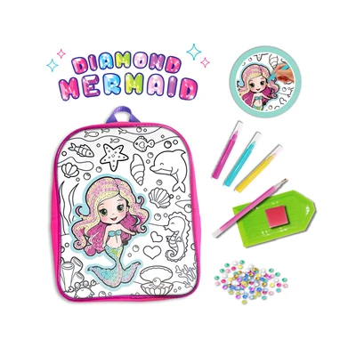 Gambar Kiddy Star Set Diamond Painting Backpack Mermaid - Mix