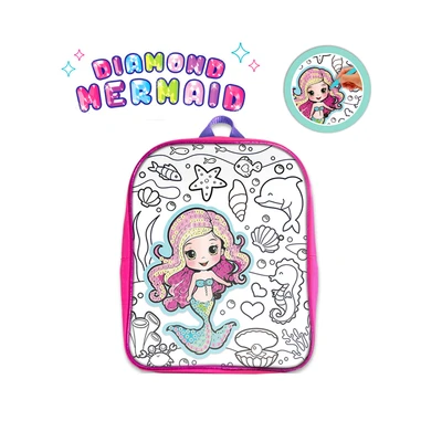 Gambar Kiddy Star Set Diamond Painting Backpack Mermaid - Mix