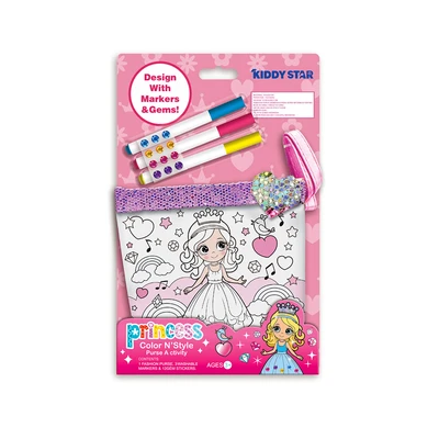 Gambar Kiddy Star Set Color Your Own Purse Princess