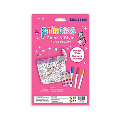 Gambar Kiddy Star Set Color Your Own Purse Princess