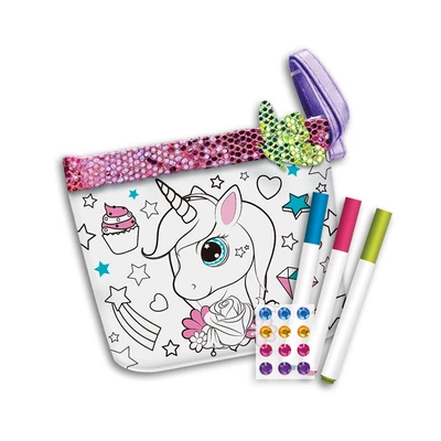 Gambar Kiddy Star Set Color Your Own Purse Unicorn