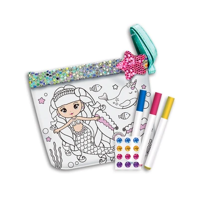 Gambar Kiddy Star Set Color Your Own Purse Mermaid