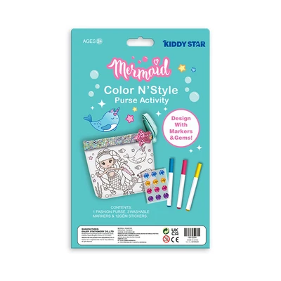 Gambar Kiddy Star Set Color Your Own Purse Mermaid