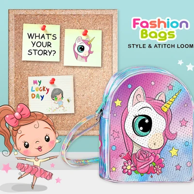 Gambar Kiddy Star Set Color Your Own Bag Unicorn - Mix