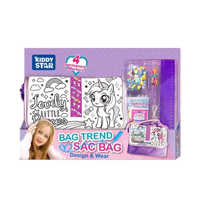 Gambar Kiddy Star Set Color Own Poster Bag Dengan Bracelet - Ungu