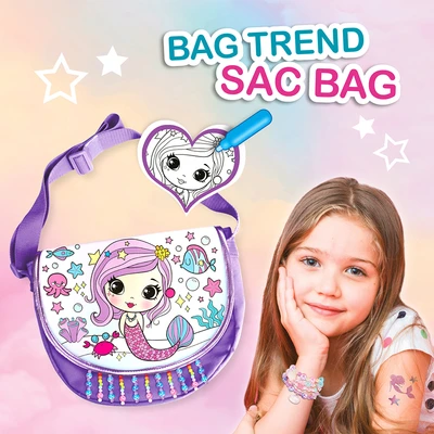 Gambar Kiddy Star Set Color Own Poster Bag Dengan Necklace - Ungu