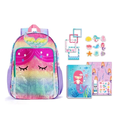 Gambar Kiddy Star Set Tas Ransel Anak & Active Journal My Mermaid