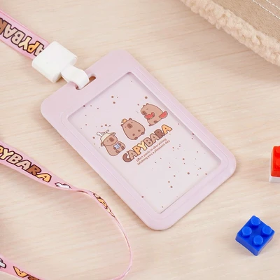 Gambar Ataru Id Card Holder Capybara - Pink