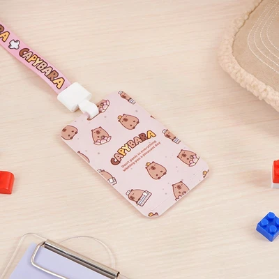 Gambar Ataru Id Card Holder Capybara - Pink