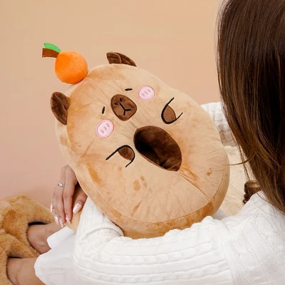 Gambar Ataru Bantal Tidur Capybara - Cokelat