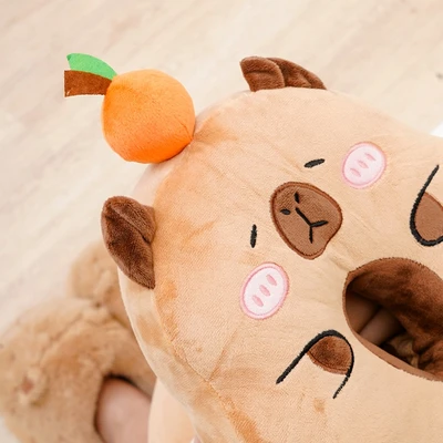 Gambar Ataru Bantal Tidur Capybara - Cokelat
