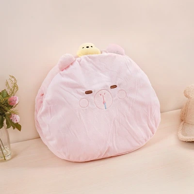 Gambar Ataru Bantal Tidur Cotton PP Capybara Round - Pink