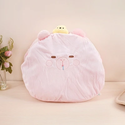 Gambar Ataru Bantal Tidur Cotton PP Capybara Round - Pink