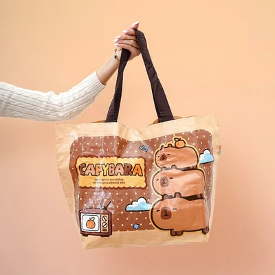 Gambar Ataru Tas Belanja Capybara Large - Cokelat
