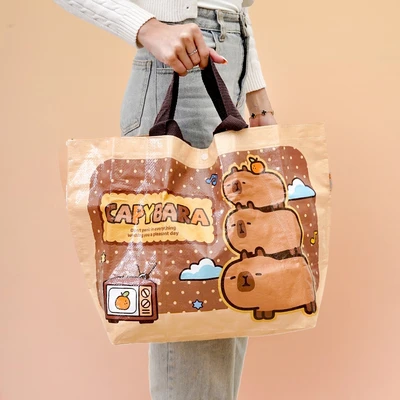 Gambar Ataru Tas Belanja Capybara Large - Cokelat