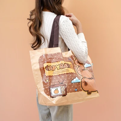 Gambar Ataru Tas Belanja Capybara Large - Cokelat