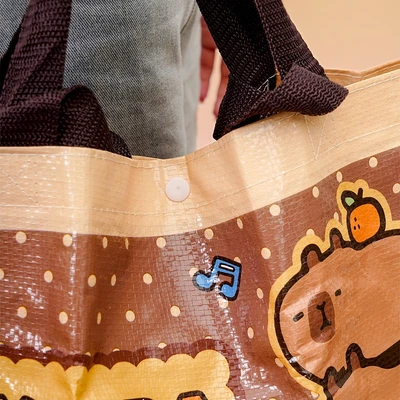 Gambar Ataru Tas Belanja Capybara Large - Cokelat