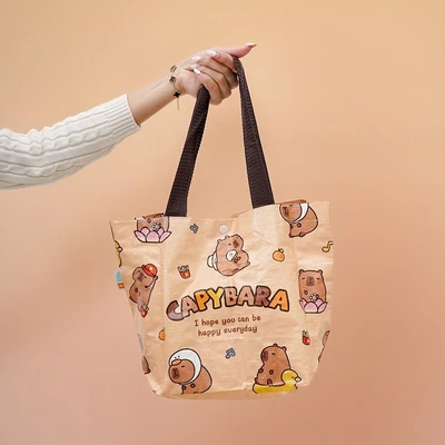 Gambar Ataru Tas Belanja Capybara Small - Cokelat