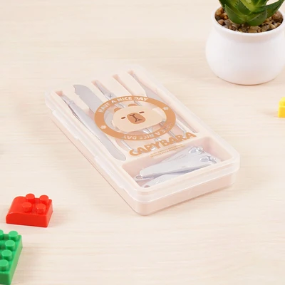 Gambar Ataru Set Gunting Kuku Manicure Capybara - Krem