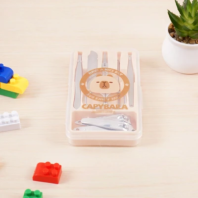 Gambar Ataru Set Gunting Kuku Manicure Capybara - Krem