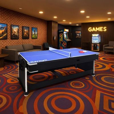 Gambar Berwyn Rotating Table Game 4 In 1 - Biru
