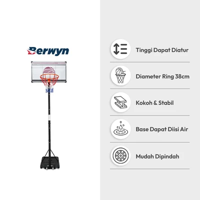 Gambar Berwyn Ring & Tiang Basket Anak - Biru
