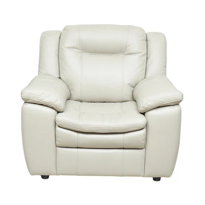 Gambar Informa Jacobsen Set Sofa Kulit 1 & 3 Seater - Abu-Abu Silver