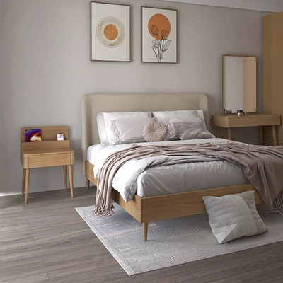 Gambar Informa 160x200 cm Colton Set Kamar Tidur Wood - Cokelat
