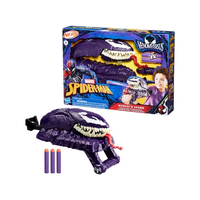 Gambar Marvel Roleplay Spiderman Venom Vs Marvels Venom Strike Blaster - Ungu