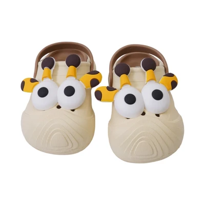 Gambar Ataru Sandal Anak Clogs Giraffe Ukuran 22/23 - Cokelat