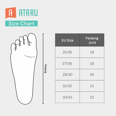 Gambar Ataru Sandal Anak Slides Paws Ukuran 25/26 - Pink