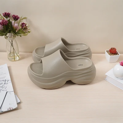 Gambar Ataru Ukuran 40/41 Sandal Wanita Slides Platform - Cokelat
