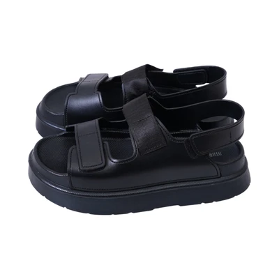 Gambar Ataru Sandal Wanita Double Strap Adjustable Ukuran 41 - Hitam