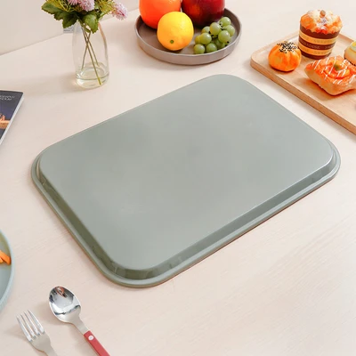 Gambar Culinart Nampan Saji Plastik Antiskid Rectangle 41.5x30.5 cm - Cokelat