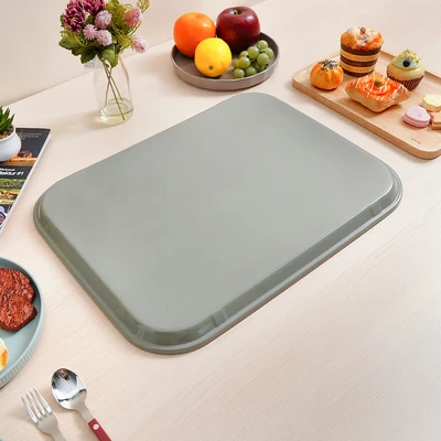 Gambar Culinart Nampan Saji Plastik Antiskid Rectangle 46x35 cm - Cokelat