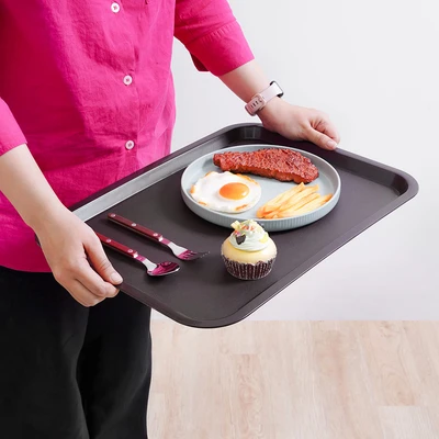Gambar Culinart Nampan Saji Plastik 44x32 cm - Cokelat